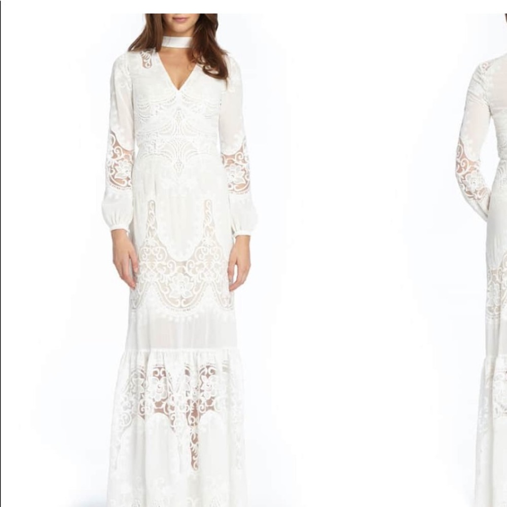 Monique Lhuillier boho lace wedding dress